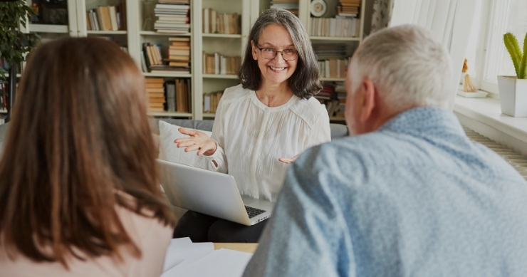 Retired couple reviewing an annuity strategy to generate guaranteed retirement income.