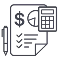 Financial planning and budget analysis icon