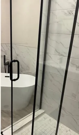 Same shower door crystal clear after cleaning