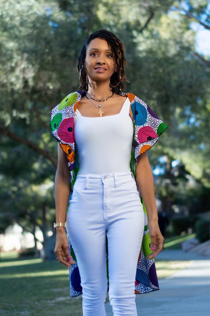 A'Kimie standing in the sunlight