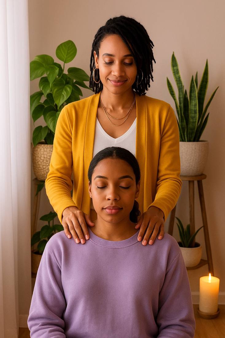 A'Kimie holding space for a client
