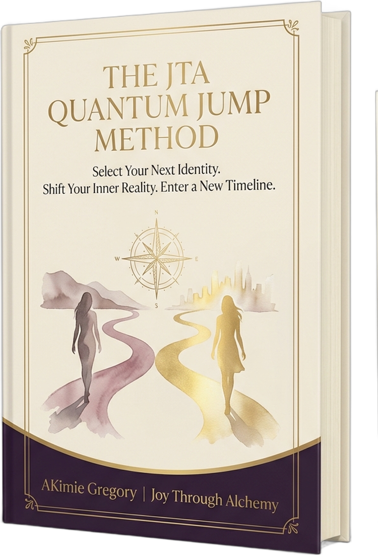 The JTA Quantum Jump Method, the hardcover guide inside The Quantum Jumping Activation Course