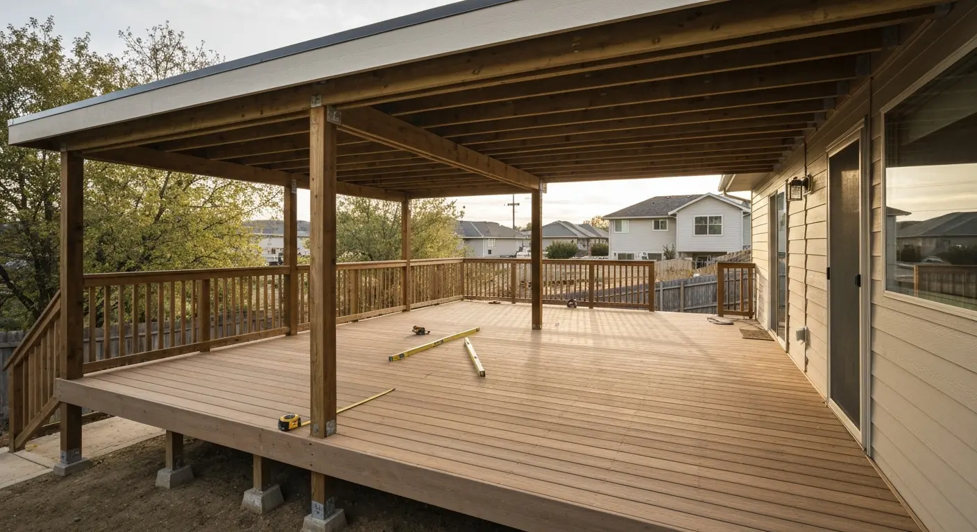 Covered deck structure