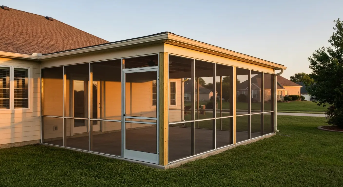 Screen room addition
