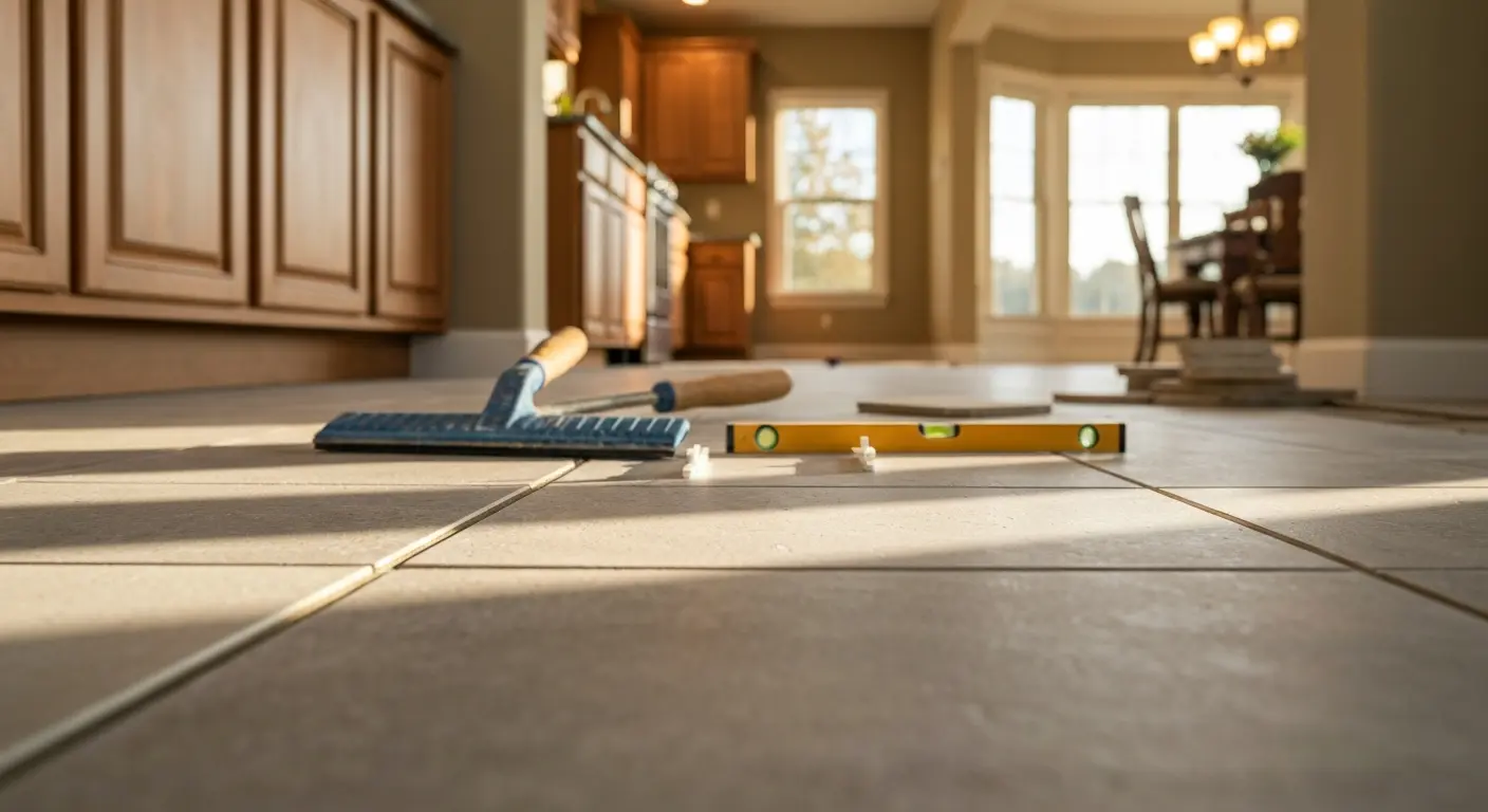 Kitchen tile floor installation in Gallatin