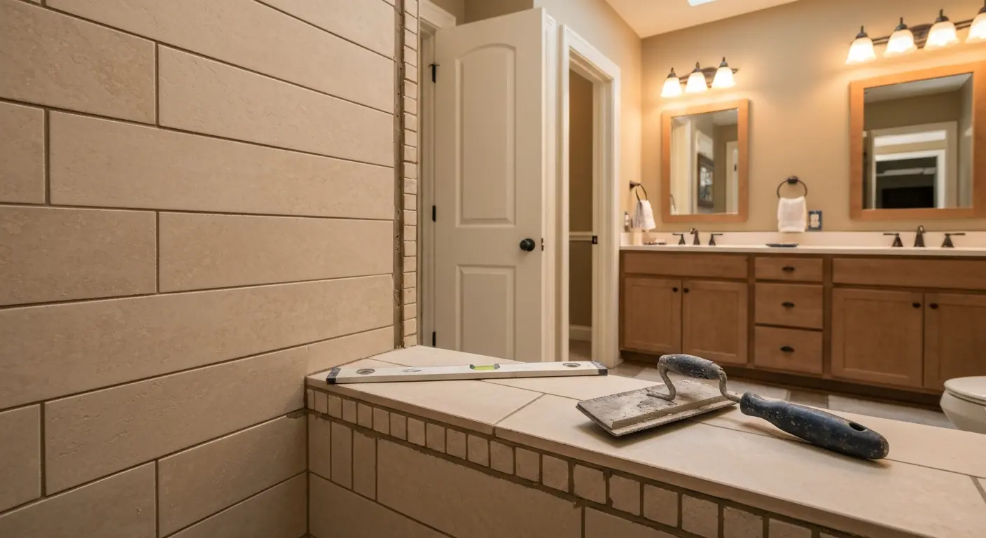 Custom tile shower installation