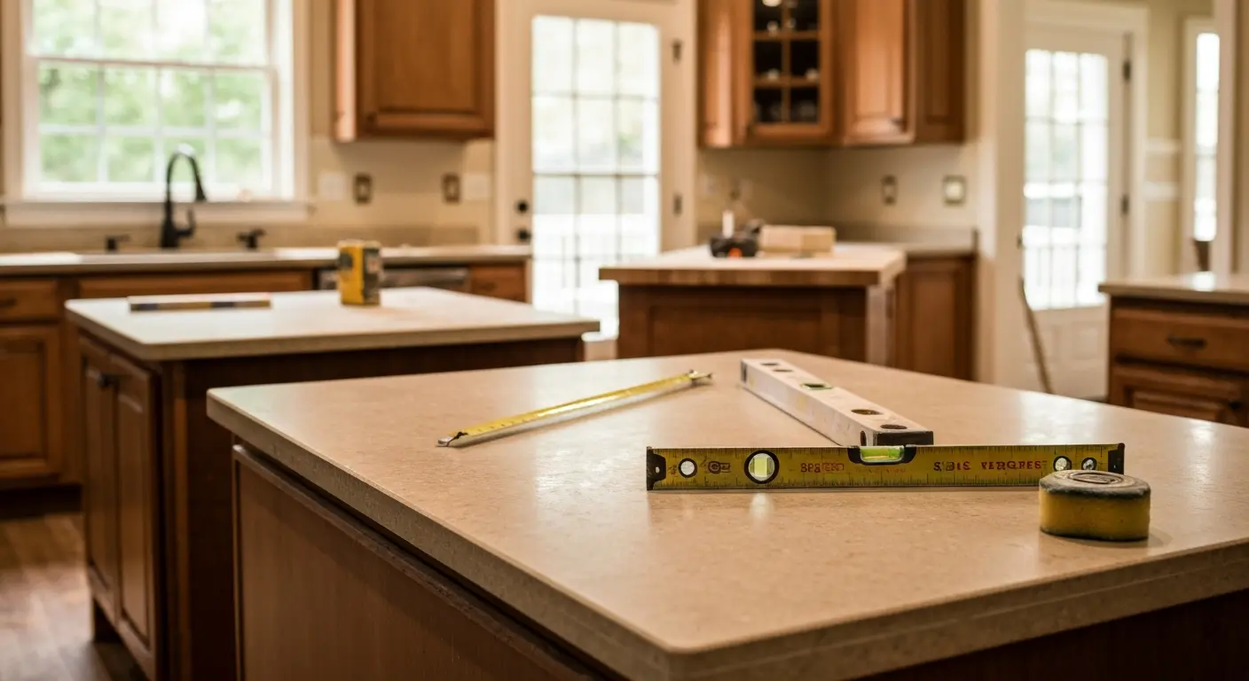 Kitchen countertop installation