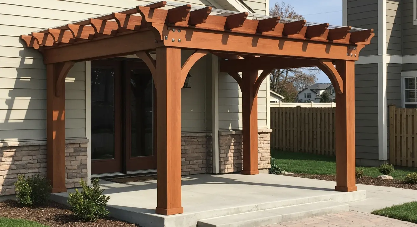 Veranda with decorative cover