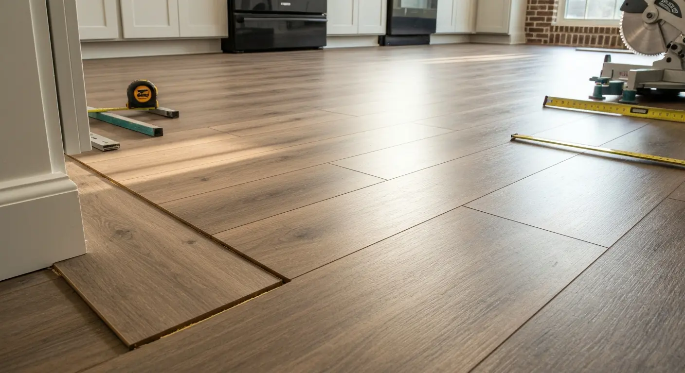Kitchen laminate flooring installation