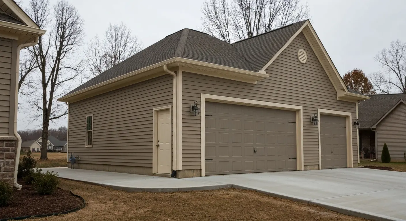 Two-car attached garage