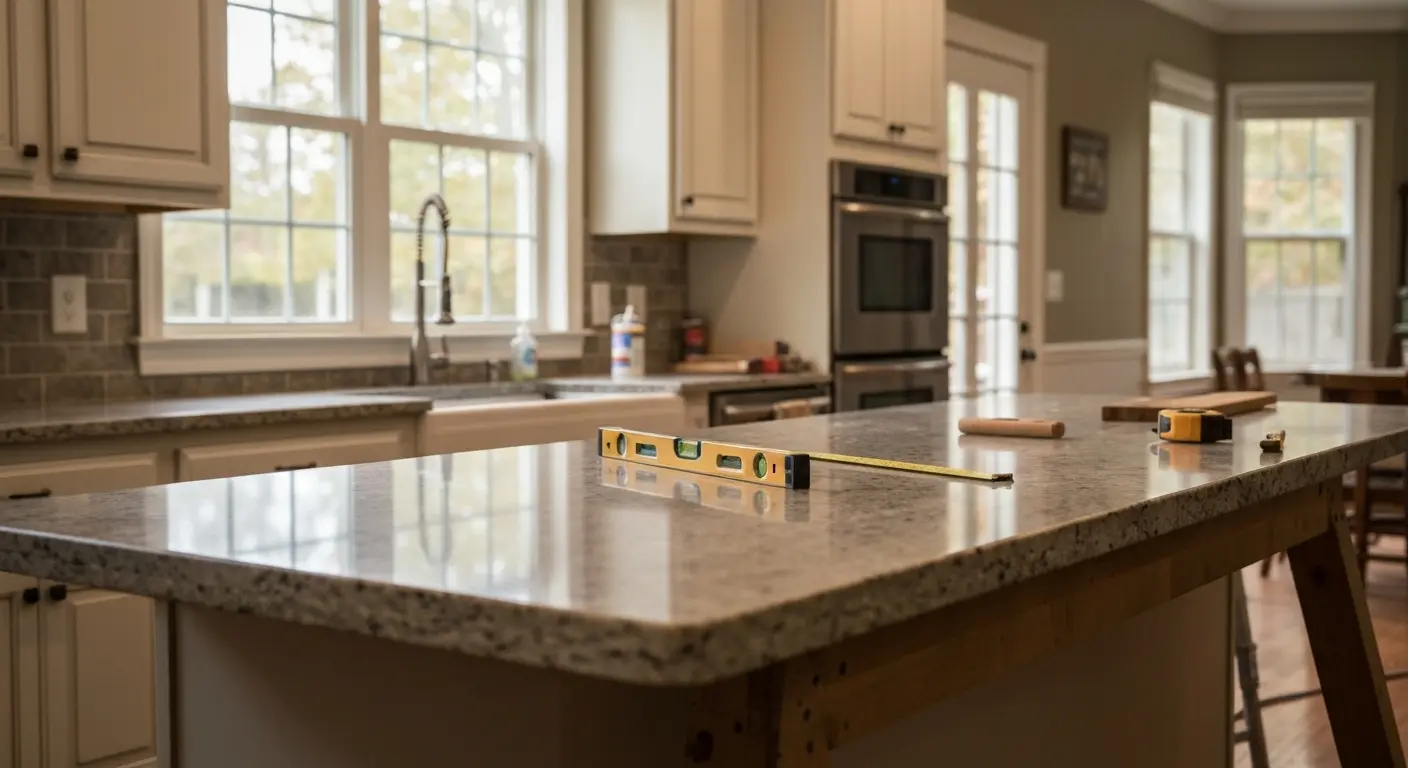 Kitchen countertop installation
