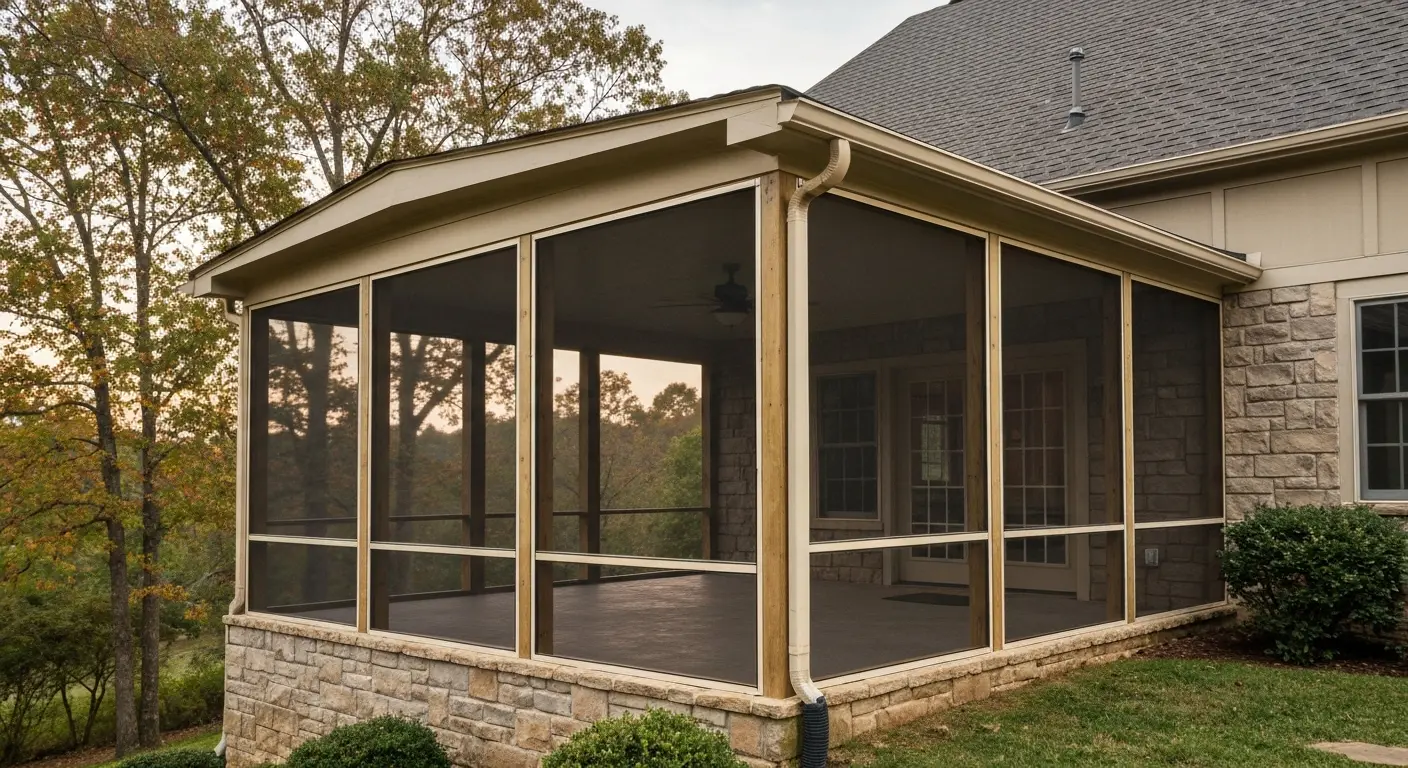Screened room addition