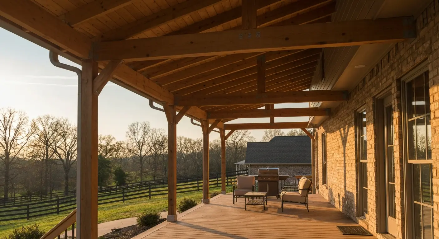 Covered deck construction