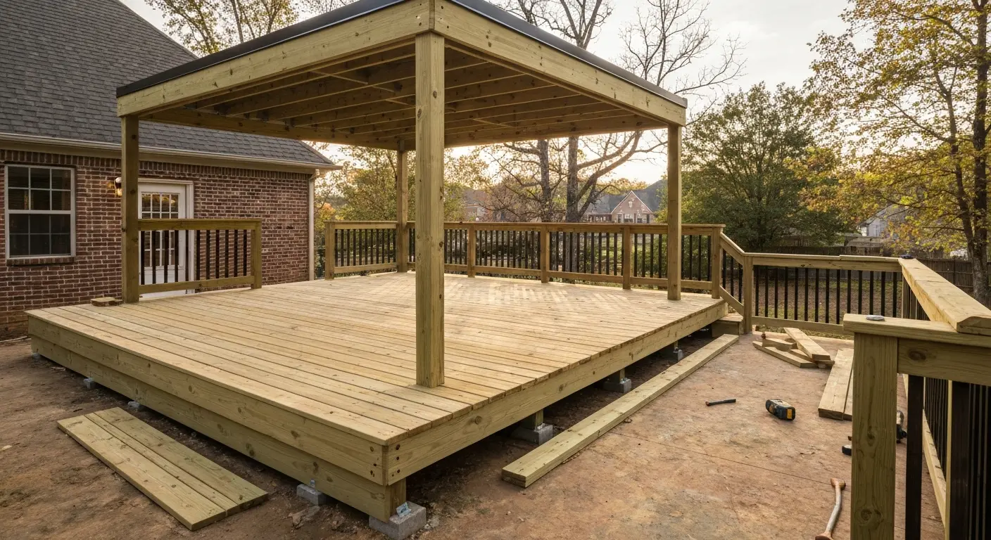 Deck construction in Gallatin