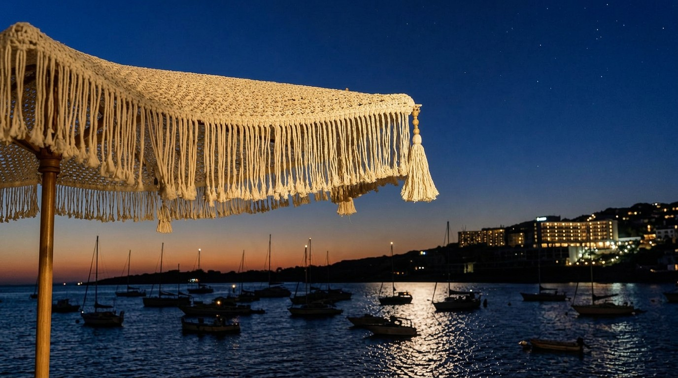 Sunset dinner venue on the San Antonio coastline