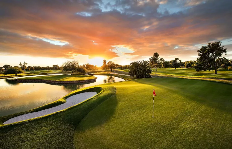 Golf course sunset fairway at the Wigwam Resort Litchfield Park