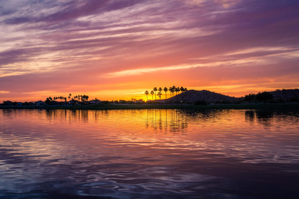 Sonoran Desert sunset near Goodyear Arizona