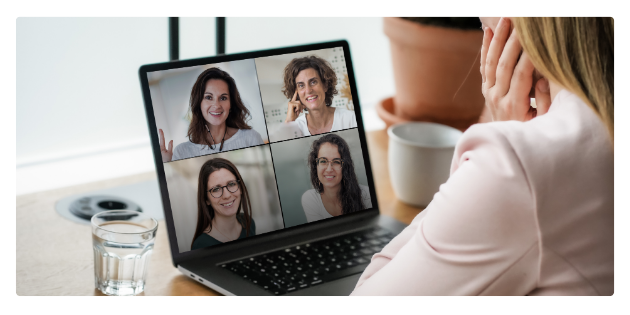 Women on a videocall