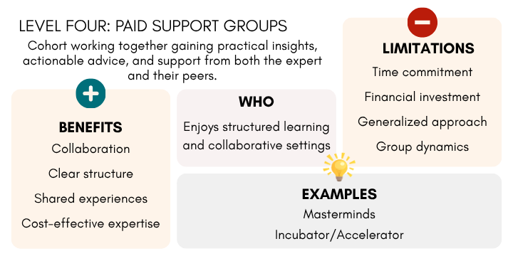 Solopreneur Support Groups inforgraphic