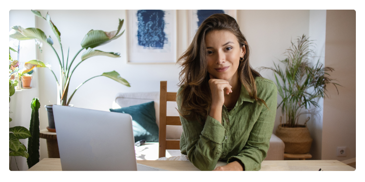 Confident smiling woman
