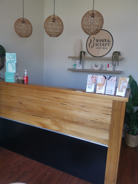 Reception area at Shape and Sculpt Body Studio