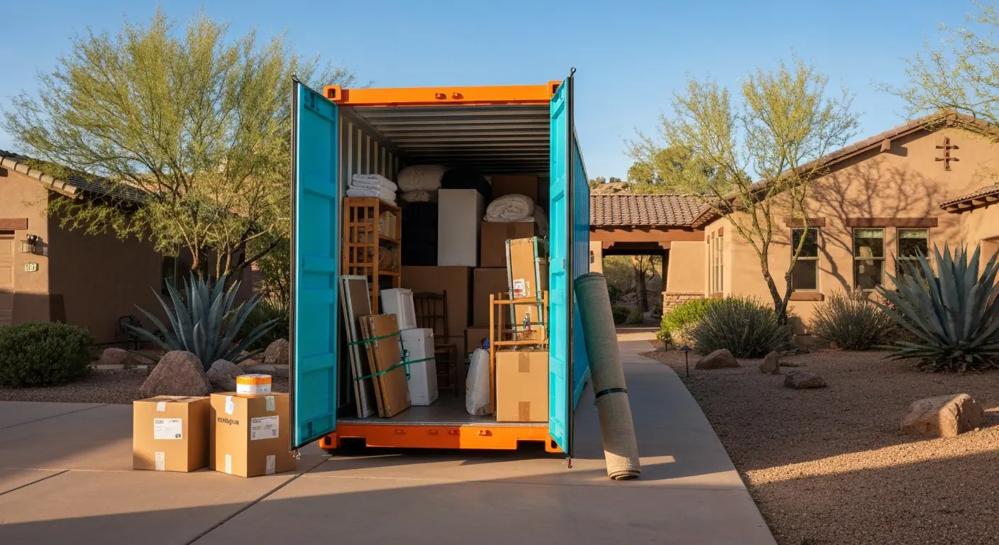 Moving storage container