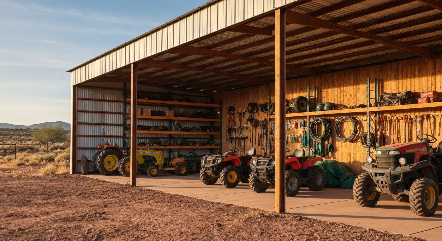 Seasonal equipment storage in rural Chino Valley
