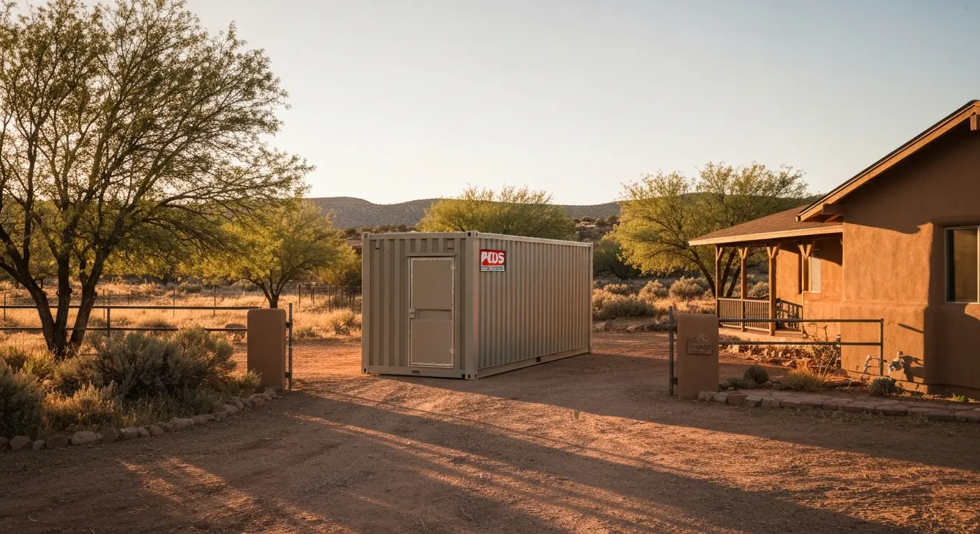 Portable storage delivery on rural Chino Valley roads