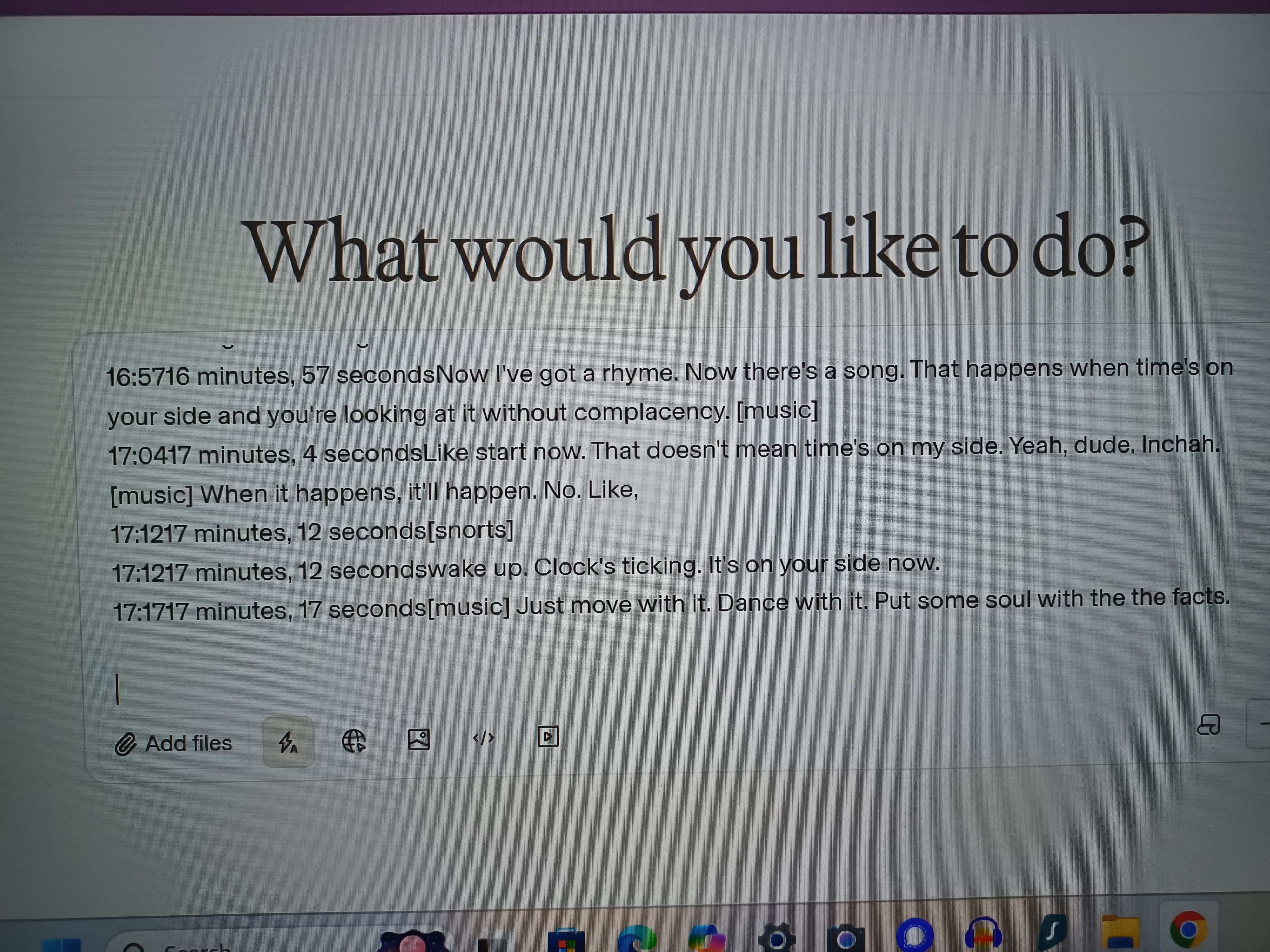 Prompt showing 4 # 17s in a row Prompt showing 4 # 17s in a row