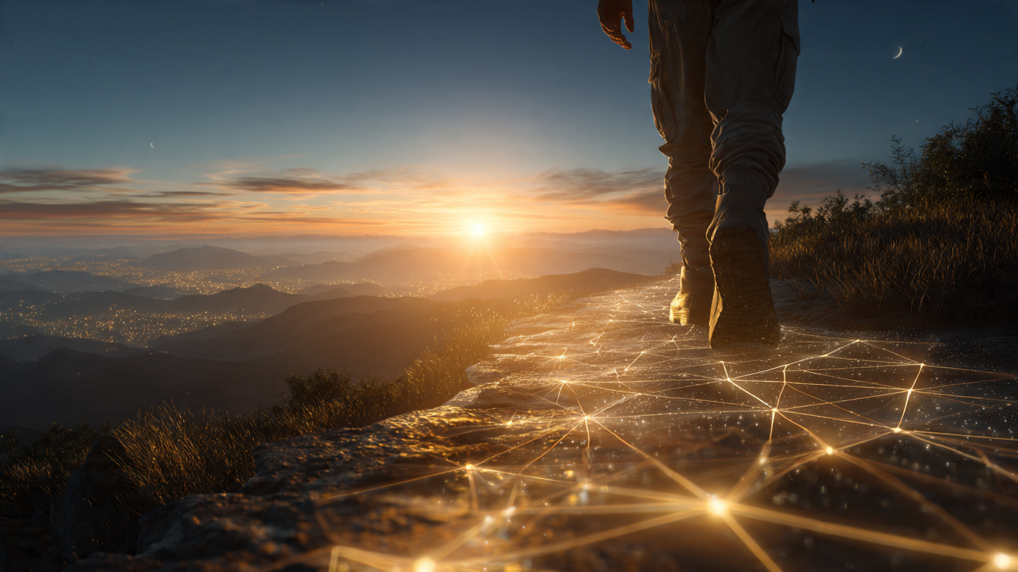 Close up following feet walking the ocean's edge at sunrise Symbolizing taking necessary steps moving forward in life Close up following feet walking the ocean's edge at sunrise Symbolizing taking necessary steps moving forward in life