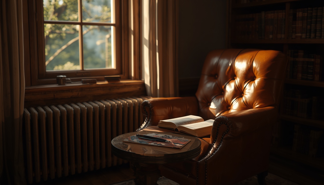 Photorealistic image of a cozy reading nook in a home library. Morning light streams through a window onto a leather armchair. A book rests on the side table with a pen and small journal. Warm wood tones, soft shadows, calm and focused mood. Photorealistic image of a cozy reading nook in a home library. Morning light streams through a window onto a leather armchair. A book rests on the side table with a pen and small journal. Warm wood tones, soft shadows, calm and focused mood.