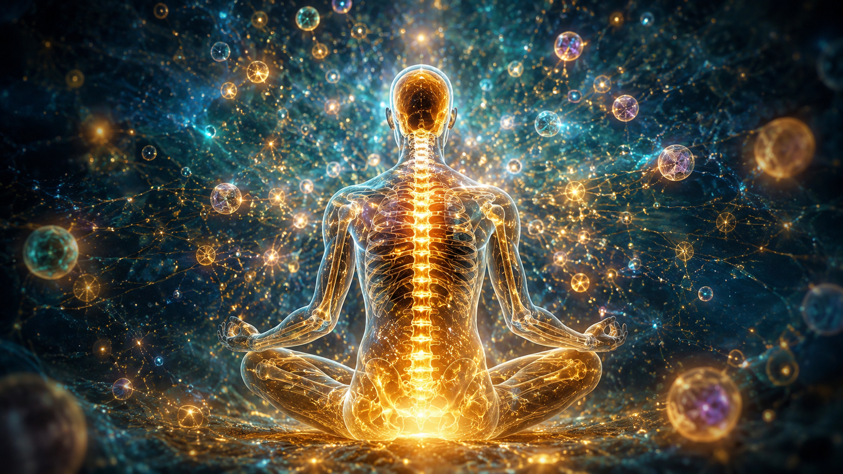 Image illustrating mind-body connection, stem cell activation, and conscious creation of regenerative health through intentional morning routines.