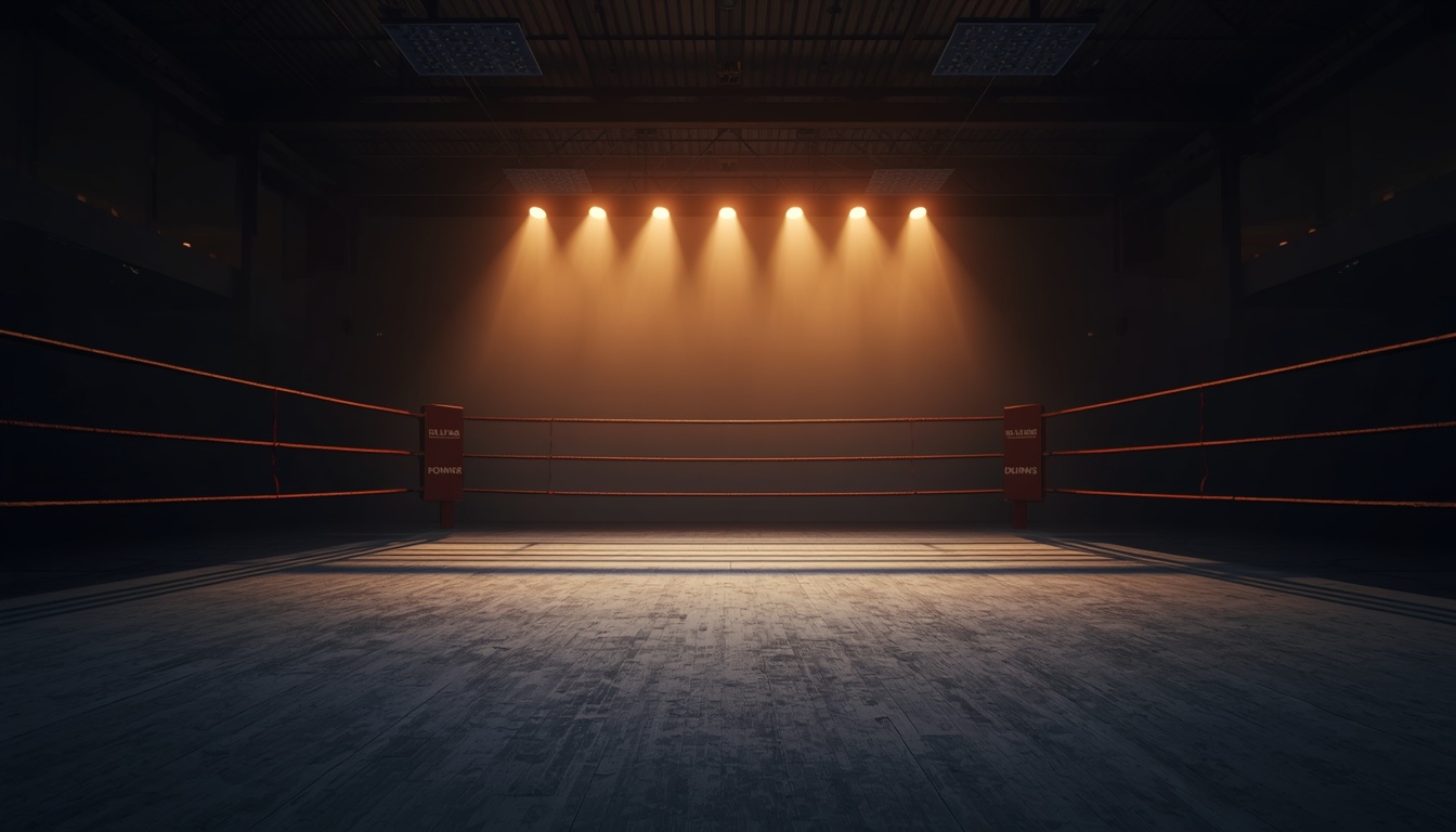 Empty boxing ring at dawn representing the quiet moment before a life decision