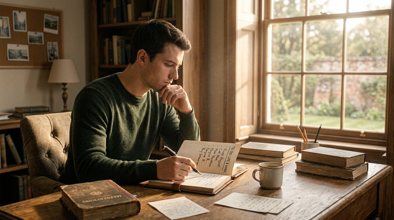 A person journaling and reflecting on their emotional patterns, preparing to release resentment. A person journaling and reflecting on their emotional patterns, preparing to release resentment.