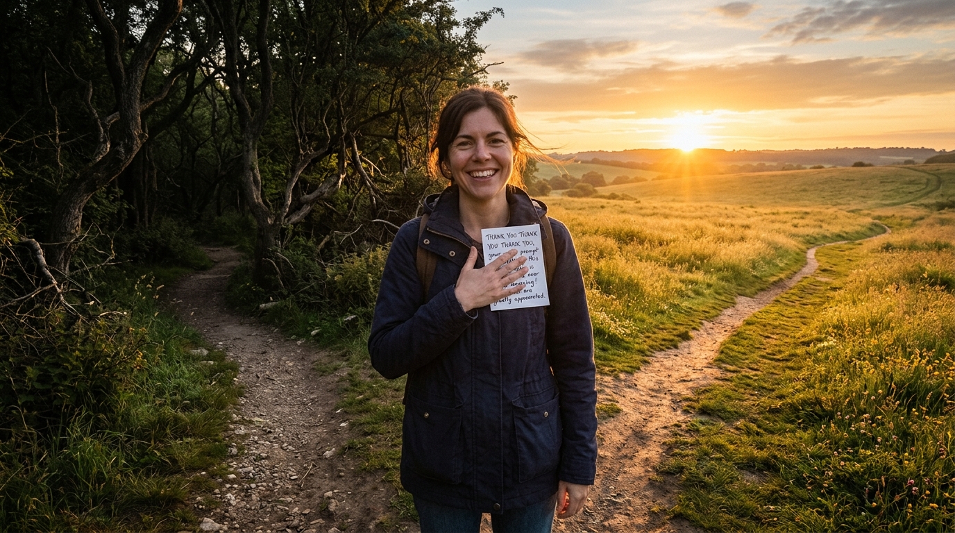  A person at a crossroads at sunrise, choosing between a dark forest and a sunlit field, symbolizing the power of clear judgment.