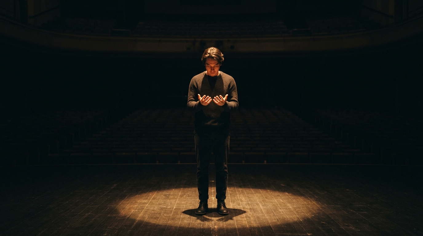 A person standing alone in a spotlight, discovering their own worth — symbolizing the moment you finally bet on yourself. A person standing alone in a spotlight, discovering their own worth — symbolizing the moment you finally bet on yourself.