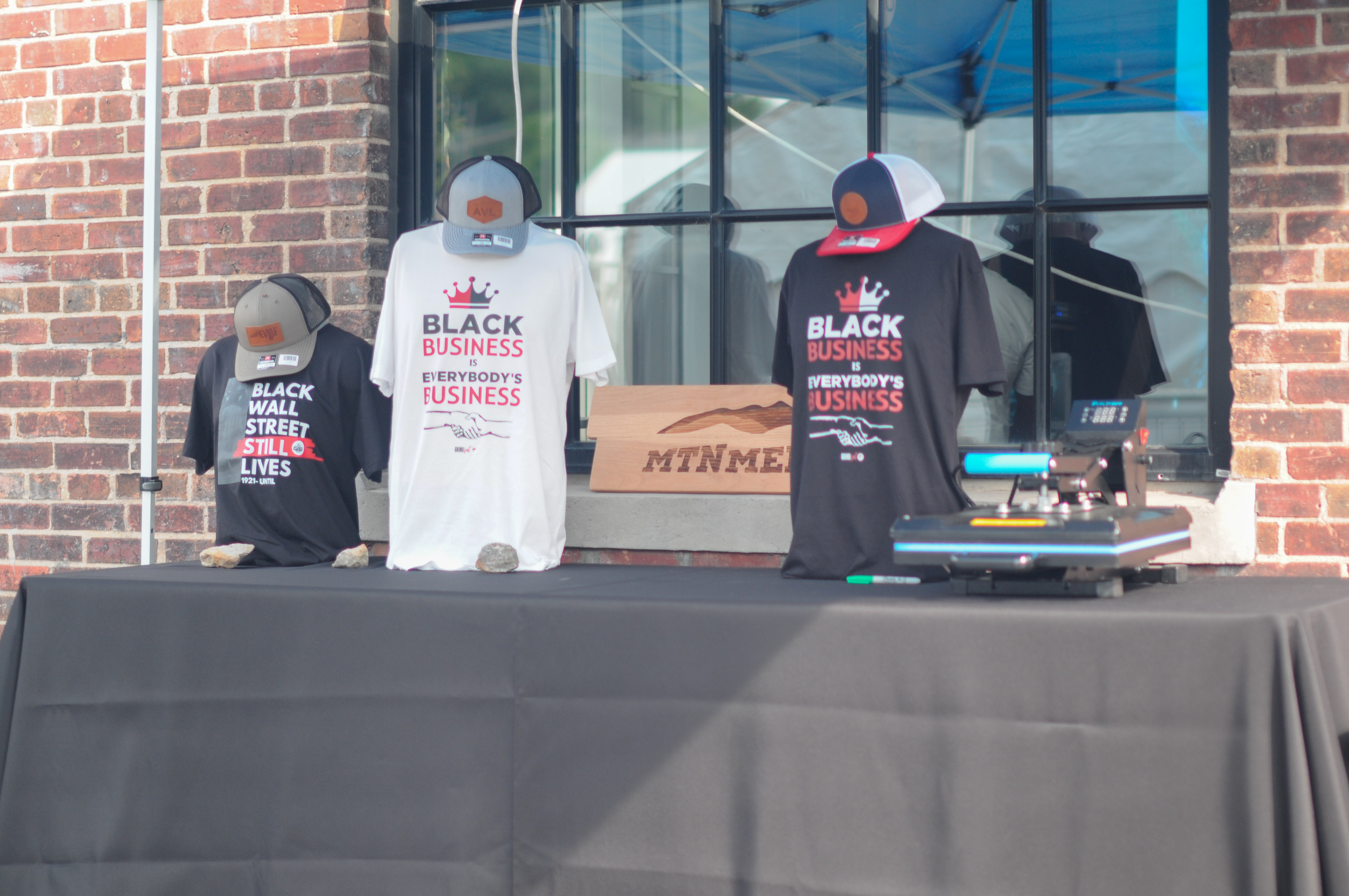 Branded merchandise display at GRINDfest