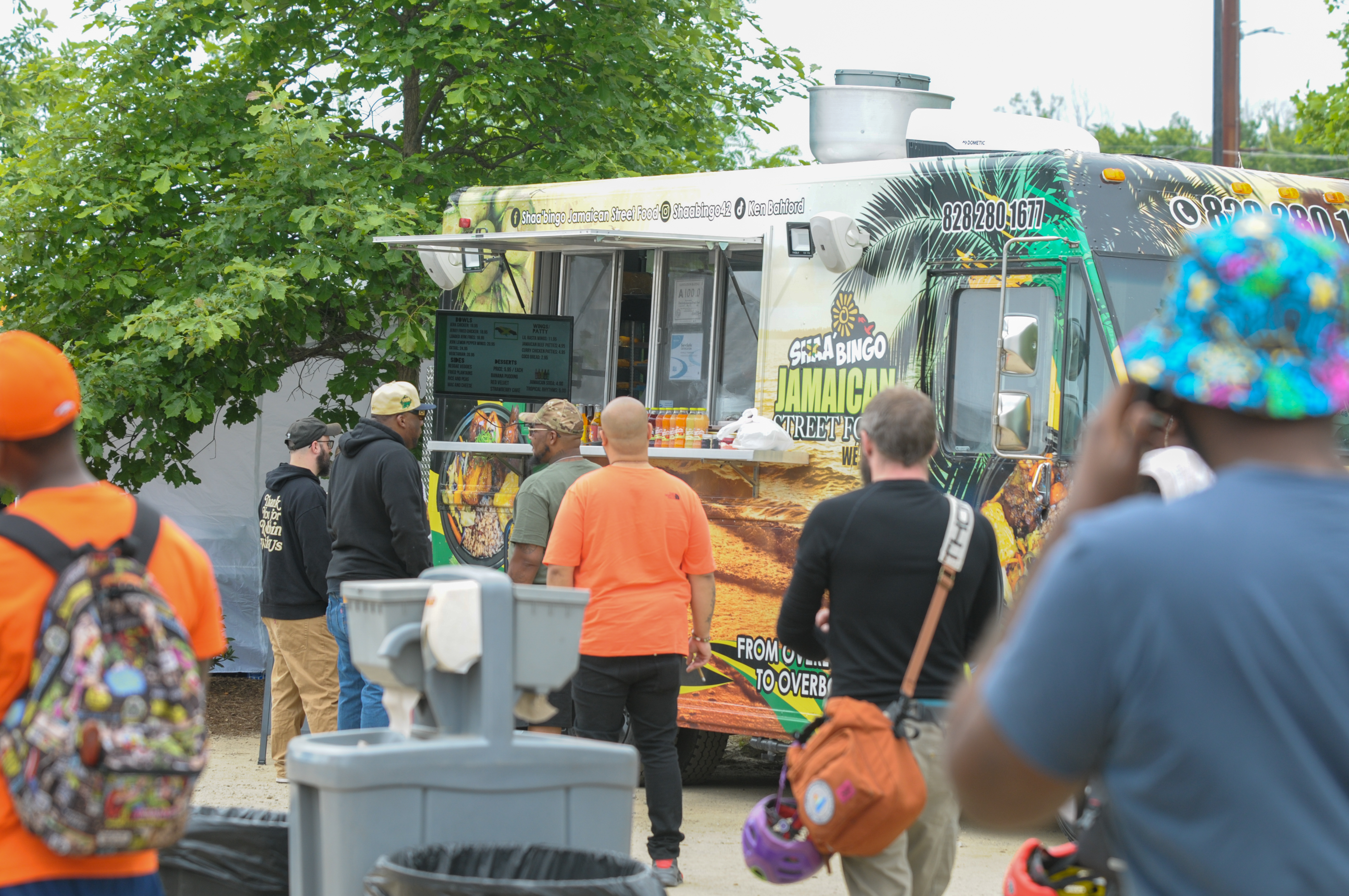 Food vendor and attendees at GRINDfest