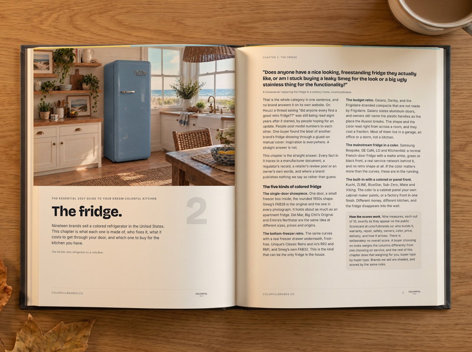 The guide open at the fridge chapter.