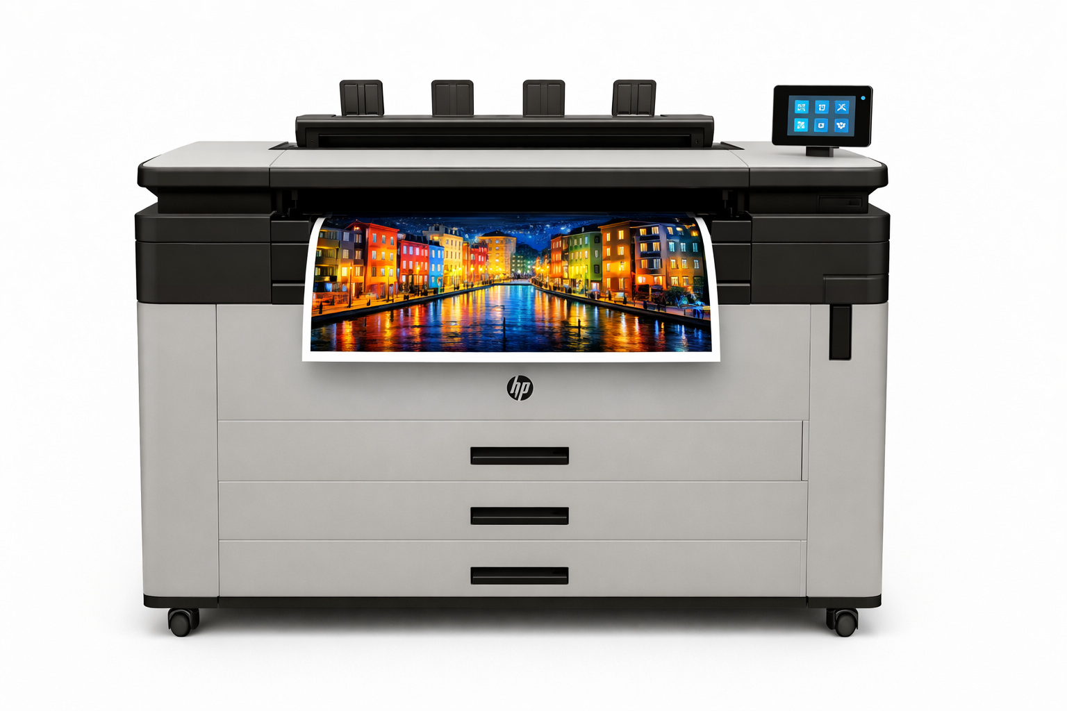 a large display of blue lights in a dark room