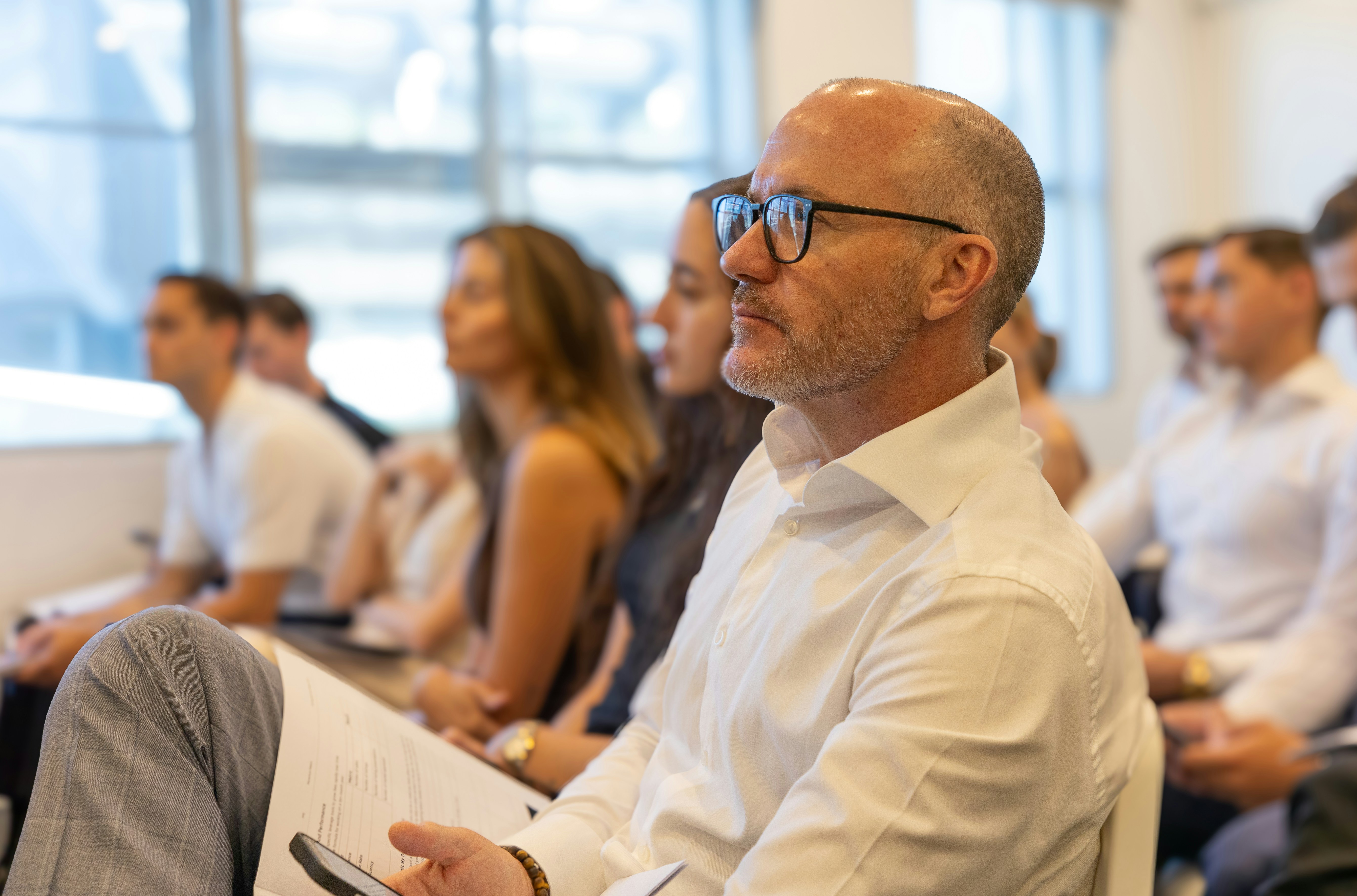 Ken speaking to a leadership audience, landscape