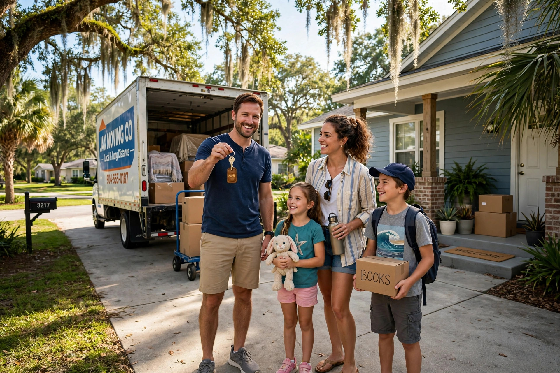 Family moving into a Jacksonville Florida home — new residents face a five-year wait for the larger exemption