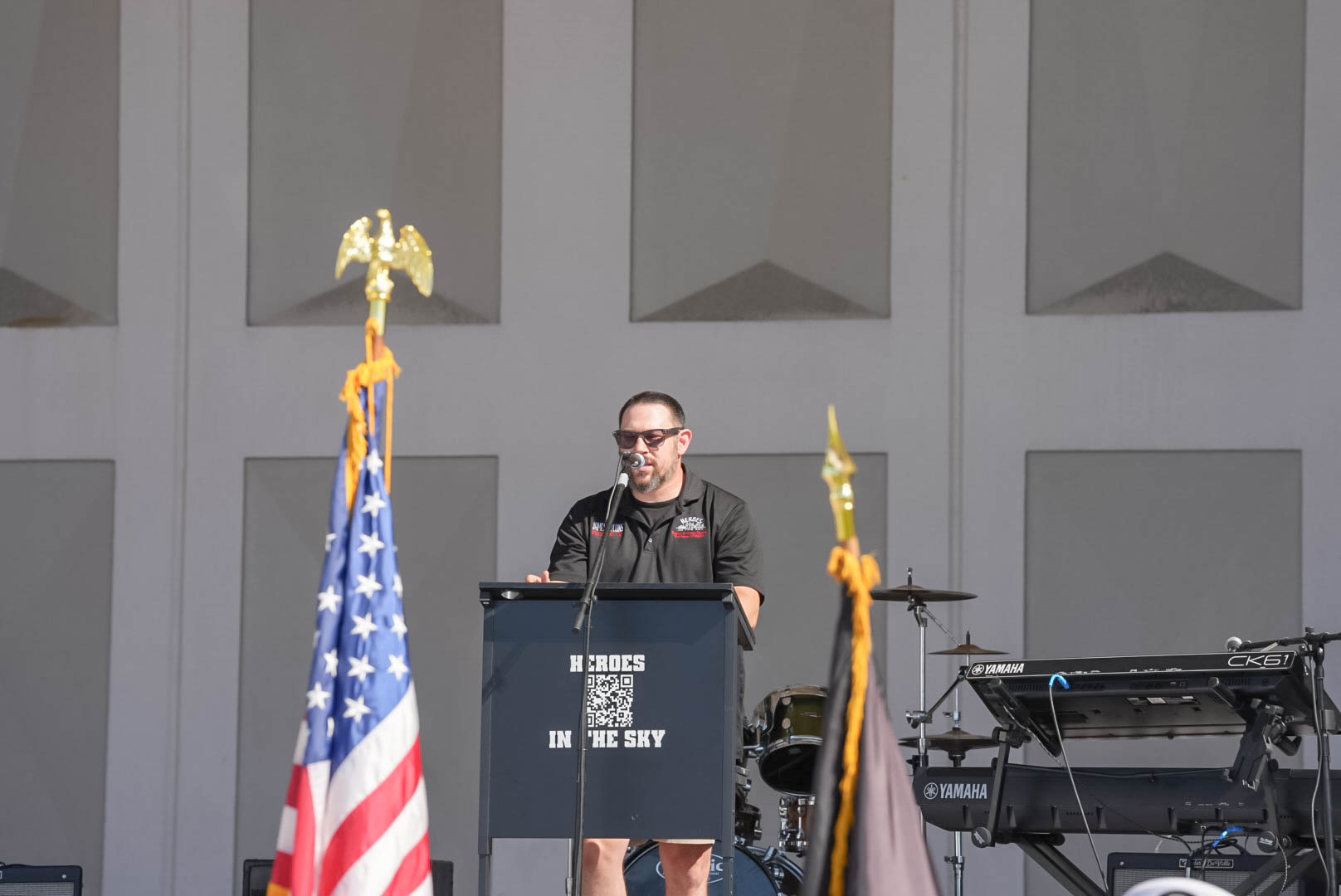 James Collins at Opening Ceremonies of Freeman Douglas' Veteran Legacy Community Festival James Collins at Opening Ceremonies of Freeman Douglas' Veteran Legacy Community Festival