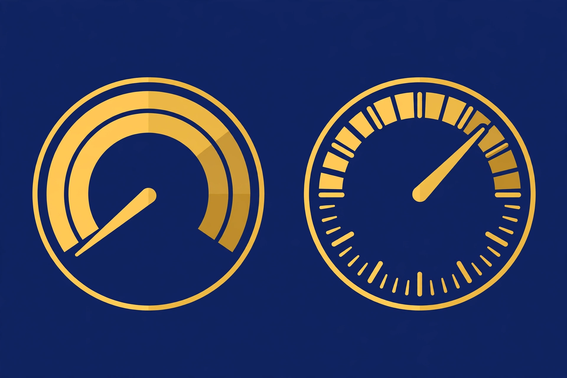Two credit score gauges showing different readings — the same borrower can score differently on Classic FICO and VantageScore 4.0