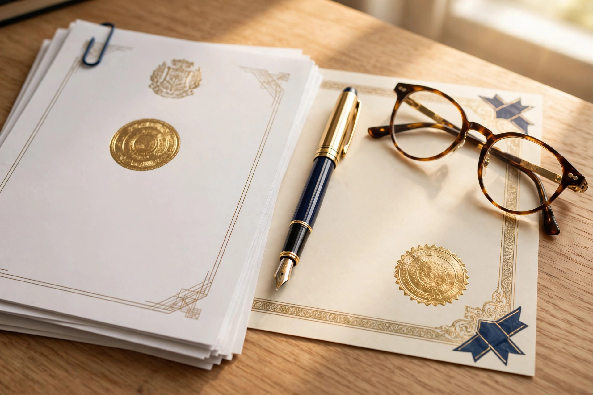 VA home loan eligibility paperwork and forms on a desk