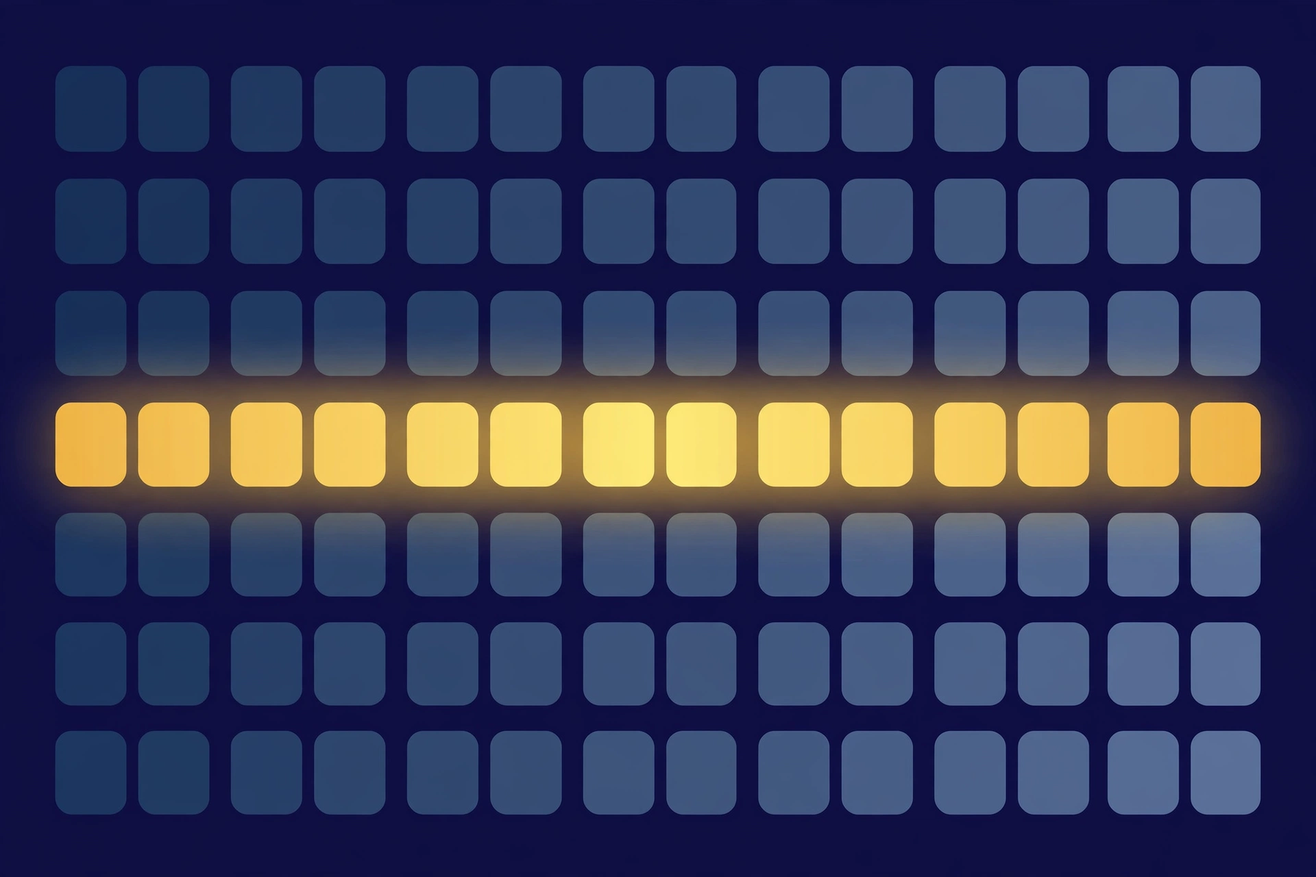 Illustration of a loan-level pricing grid with one highlighted row — your credit score band determines your loan-level price adjustment