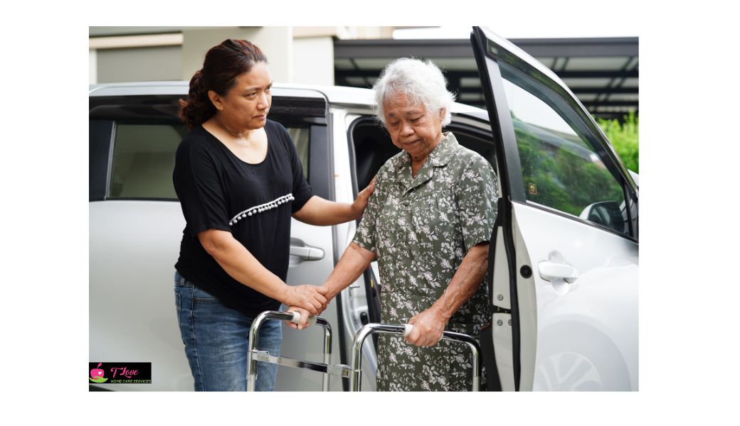 T Love Home Care Services caregiver supporting a client at home