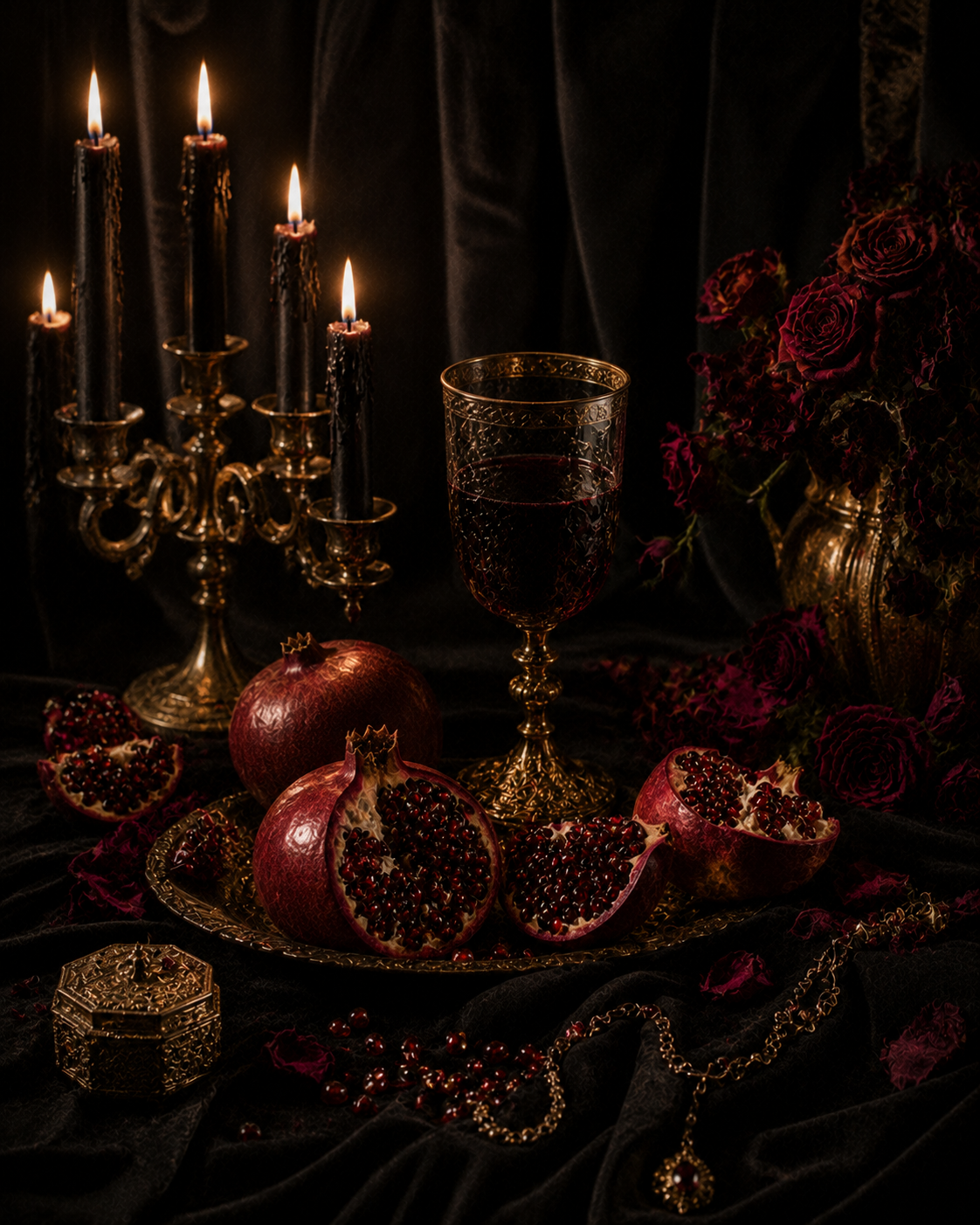 Dark Coven witch boudoir photoshoot on a styled set at a Salt Lake City studio