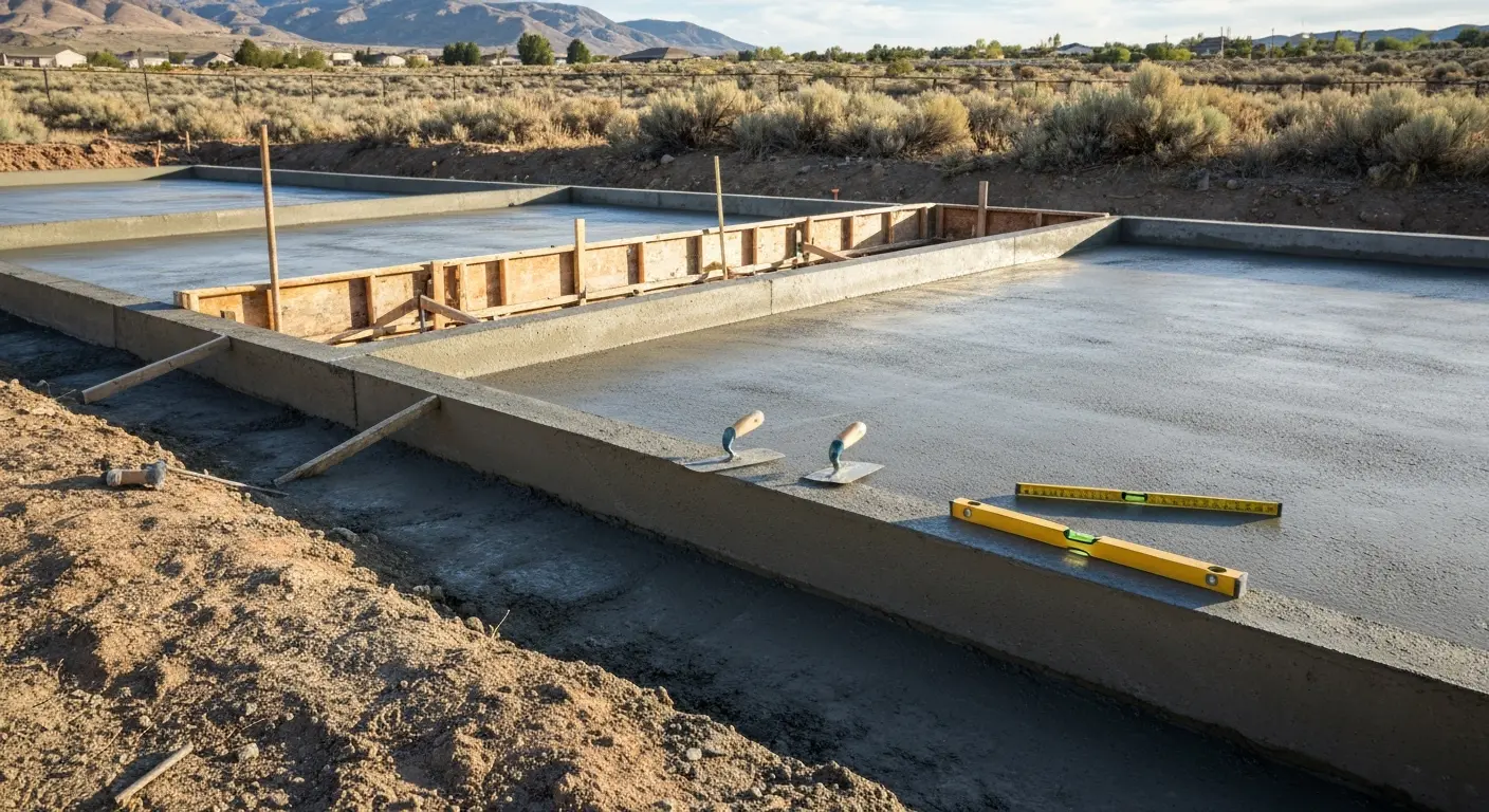 Concrete foundation pour