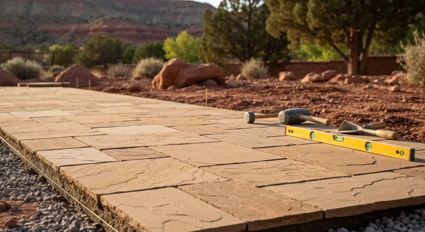 Hardscape walkway in Utah County